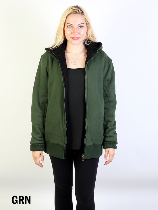 Reversible Sherpa Jacket With Detachable Hood